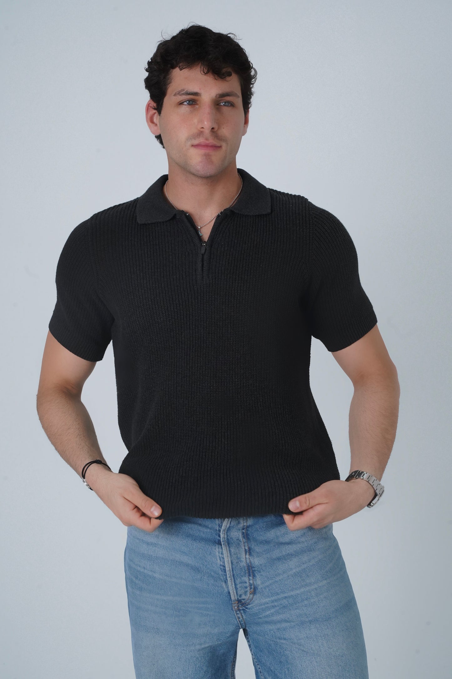 DARK GREY PREMIUM COTTON POLO SHIRT
