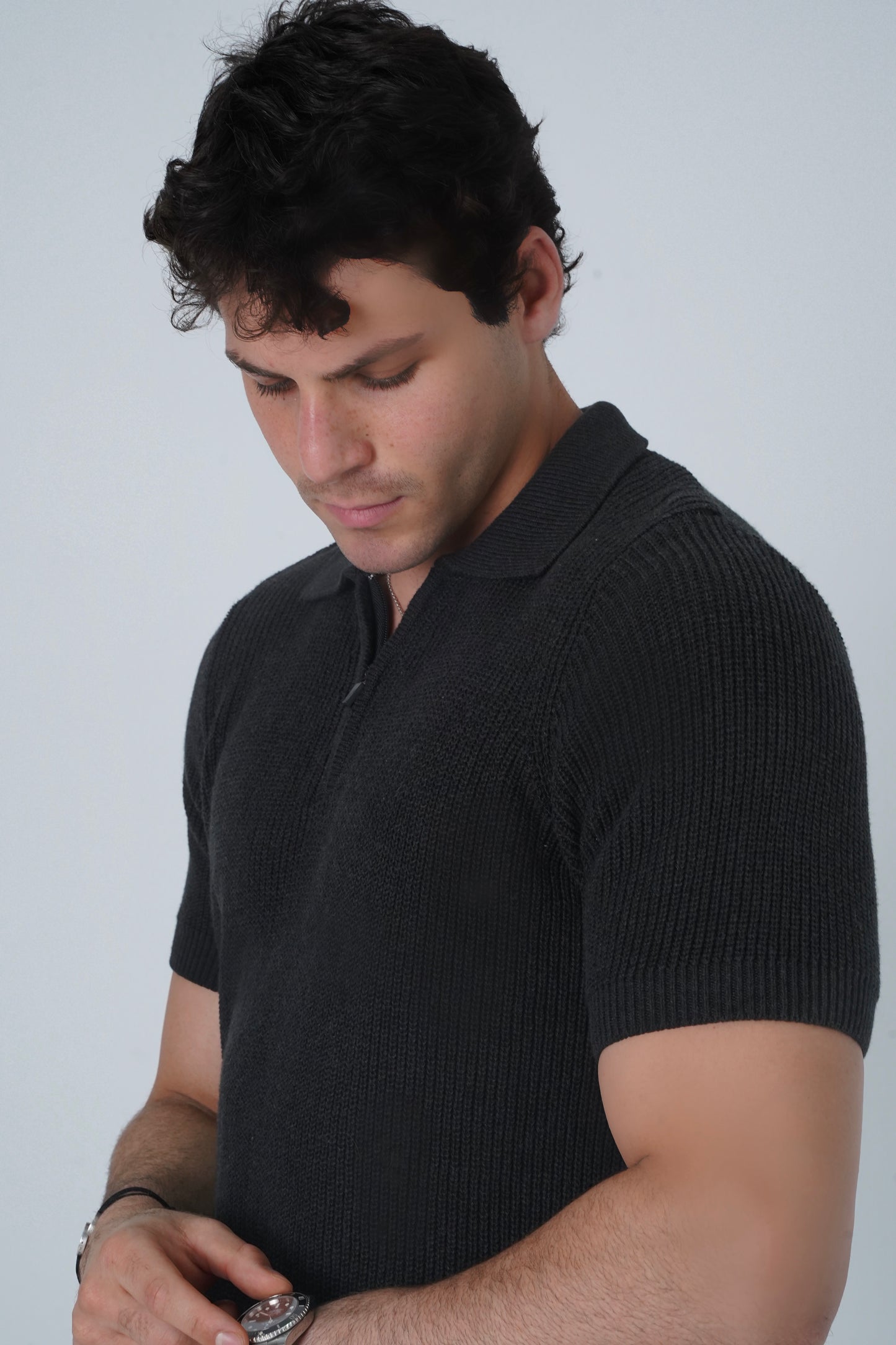 DARK GREY PREMIUM COTTON POLO SHIRT