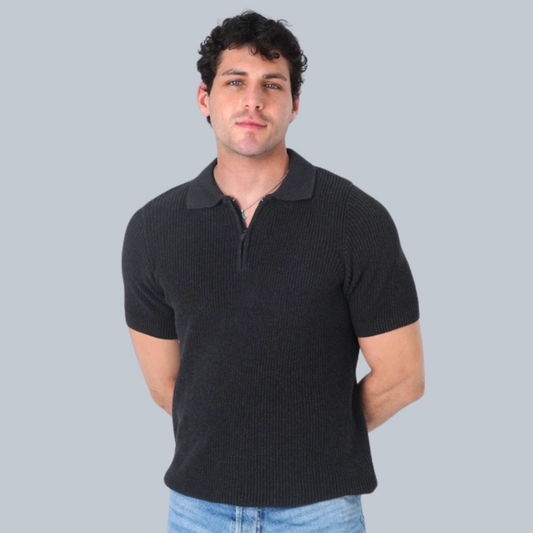 DARK GREY PREMIUM COTTON POLO SHIRT