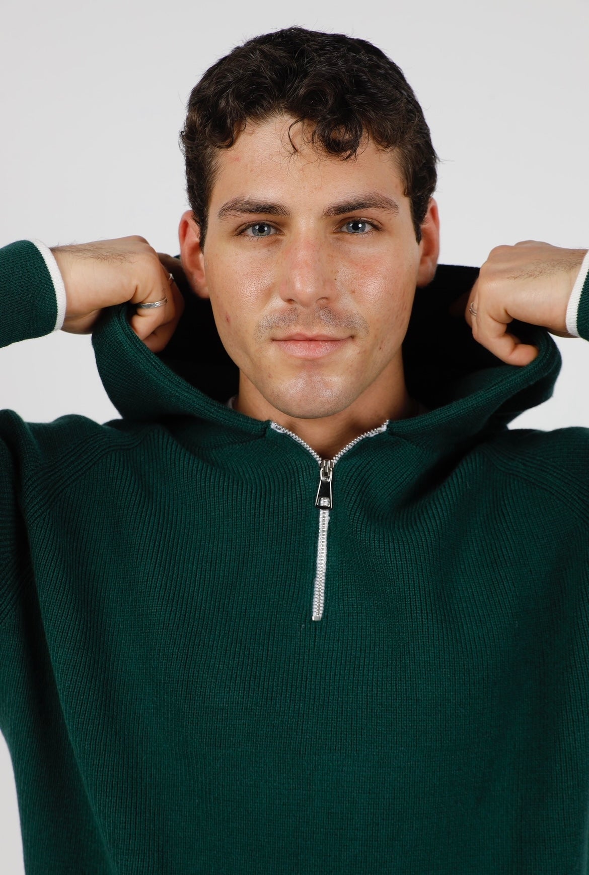 Teal Green James Knitted Overhead