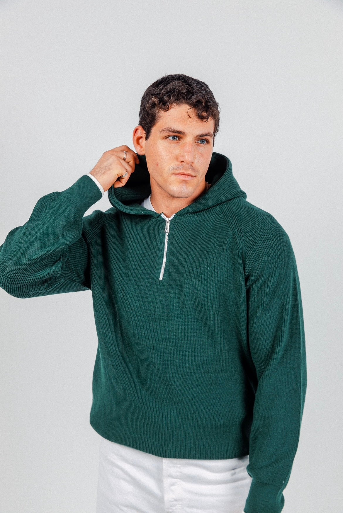 Teal Green James Knitted Overhead