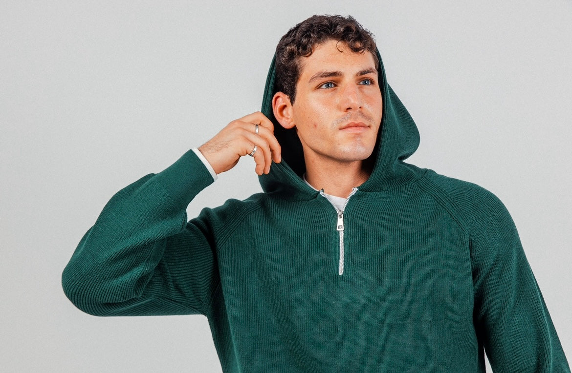 Teal Green James Knitted Overhead