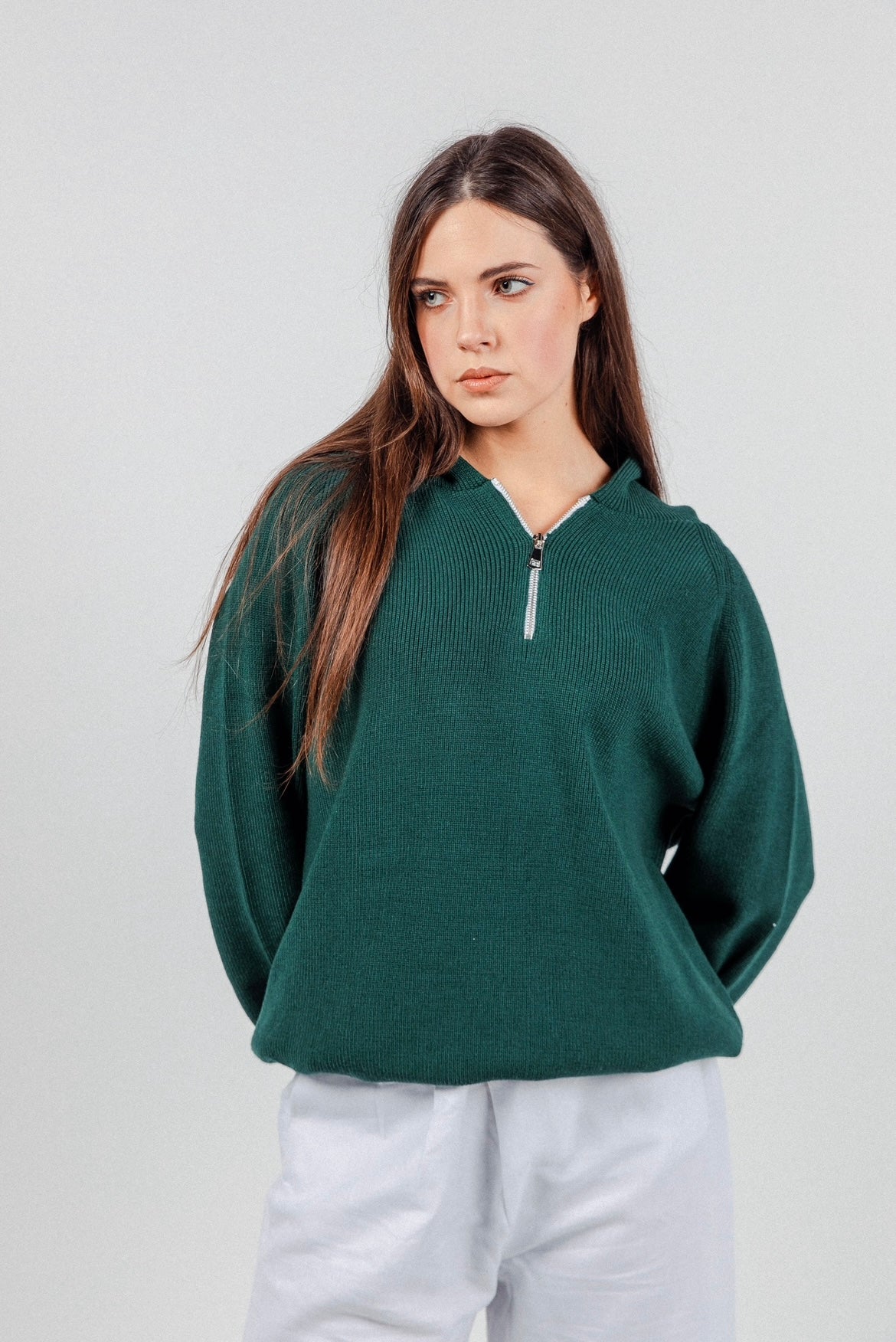 Teal Green James Knitted Overhead