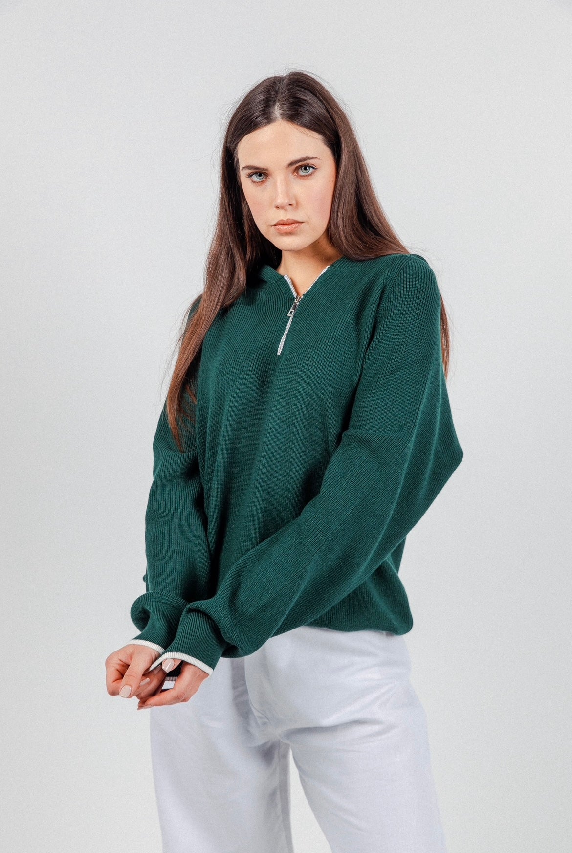 Teal Green James Knitted Overhead