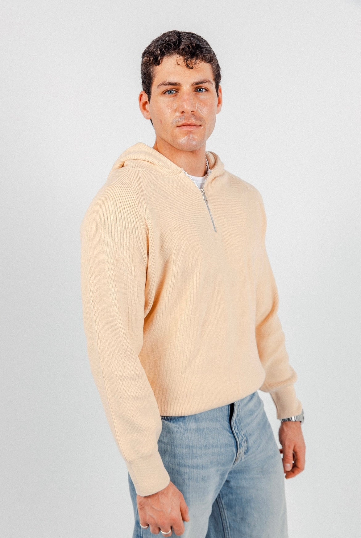 Beige James Knitted Overhead