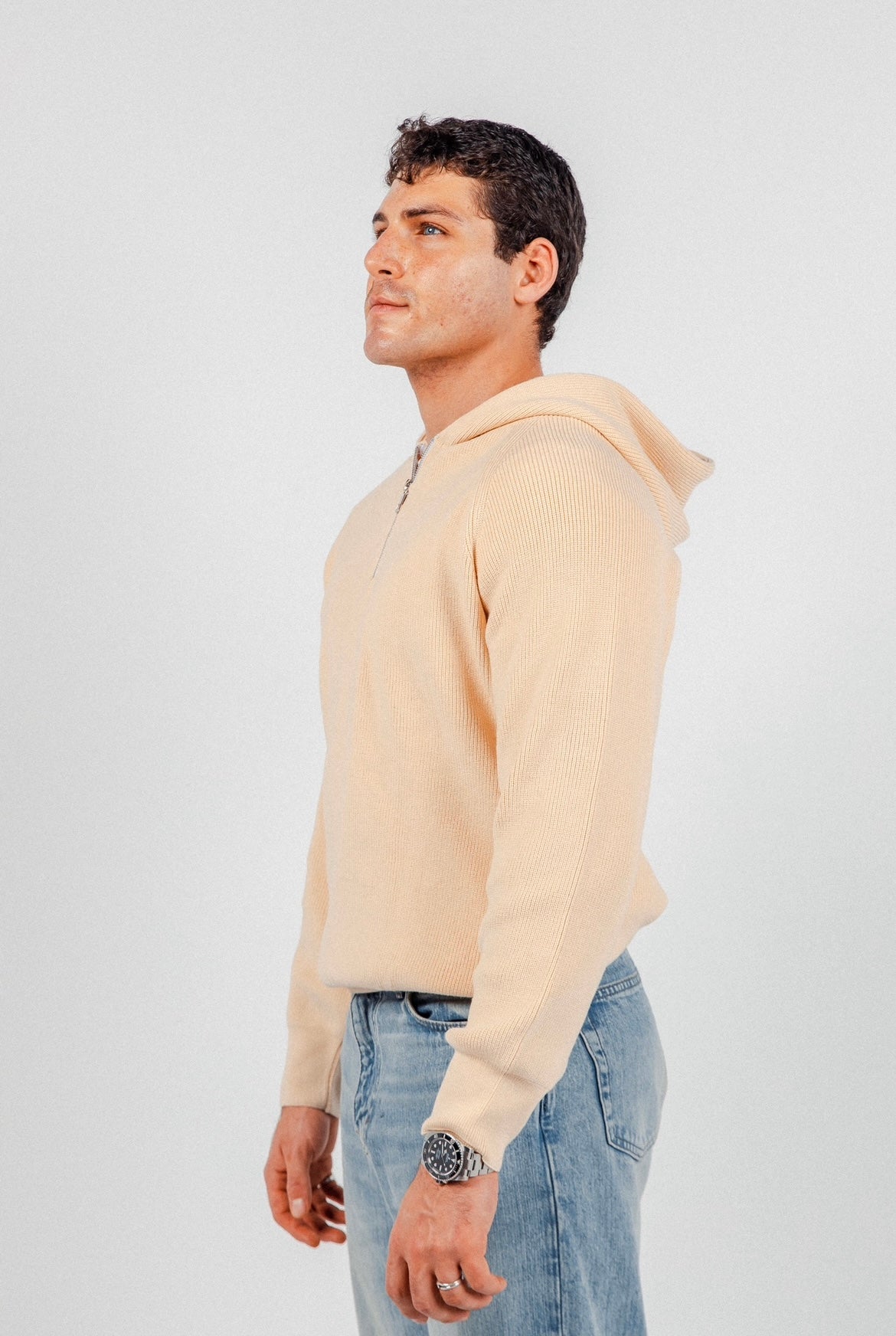 Beige James Knitted Overhead