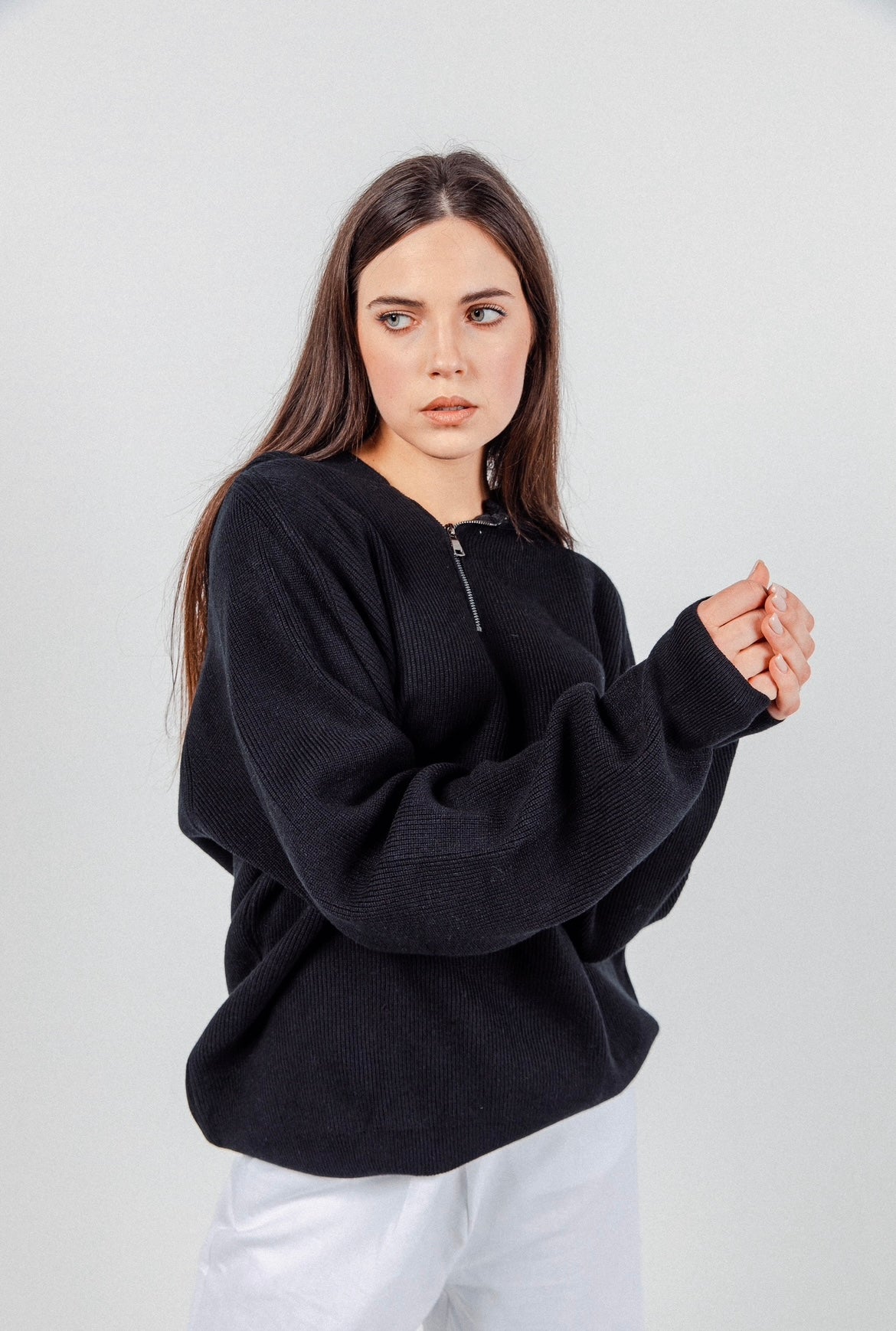 Black James Knitted Overhead