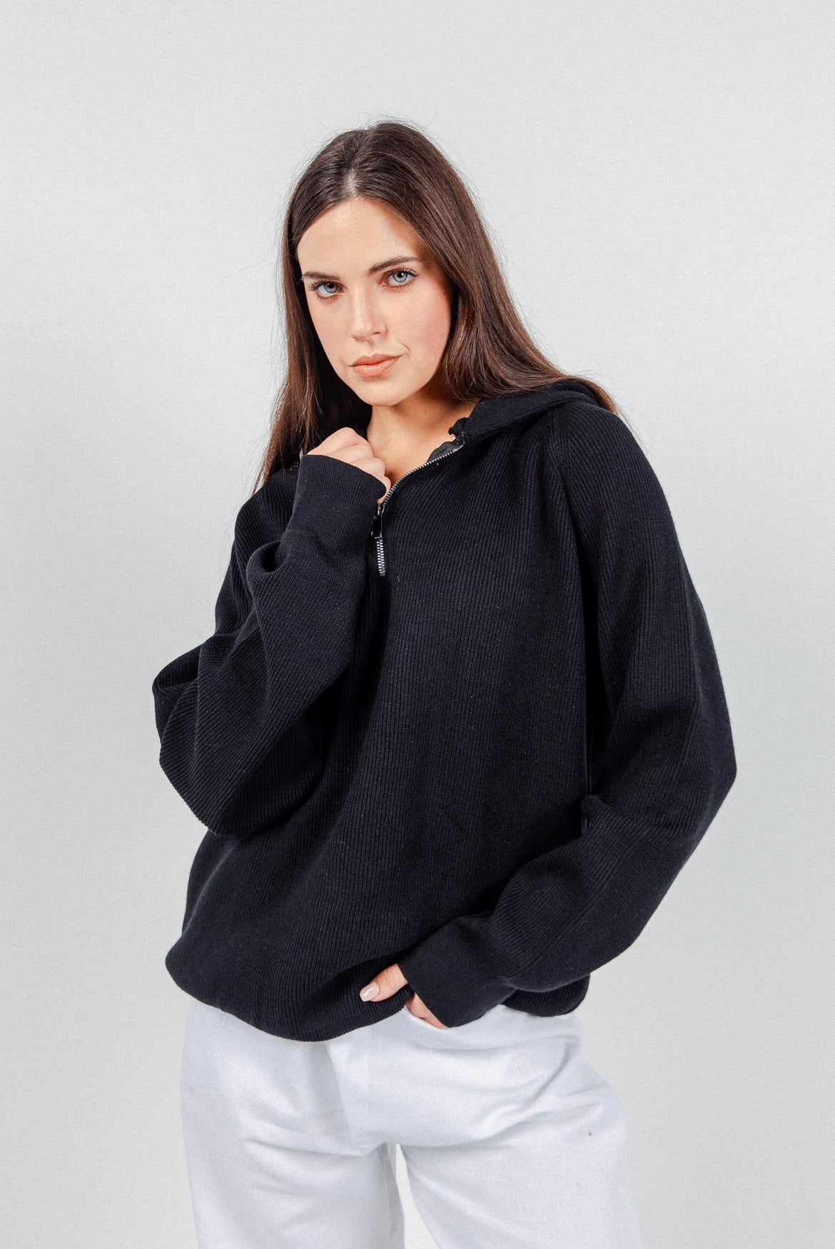 Black James Knitted Overhead