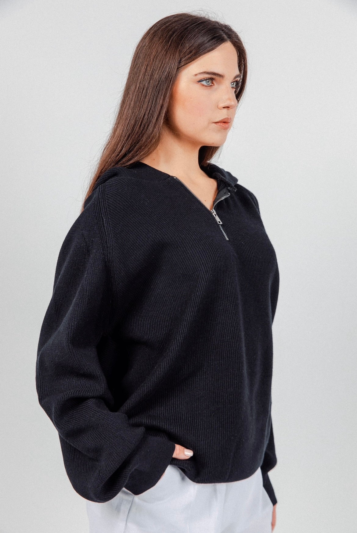 Black James Knitted Overhead