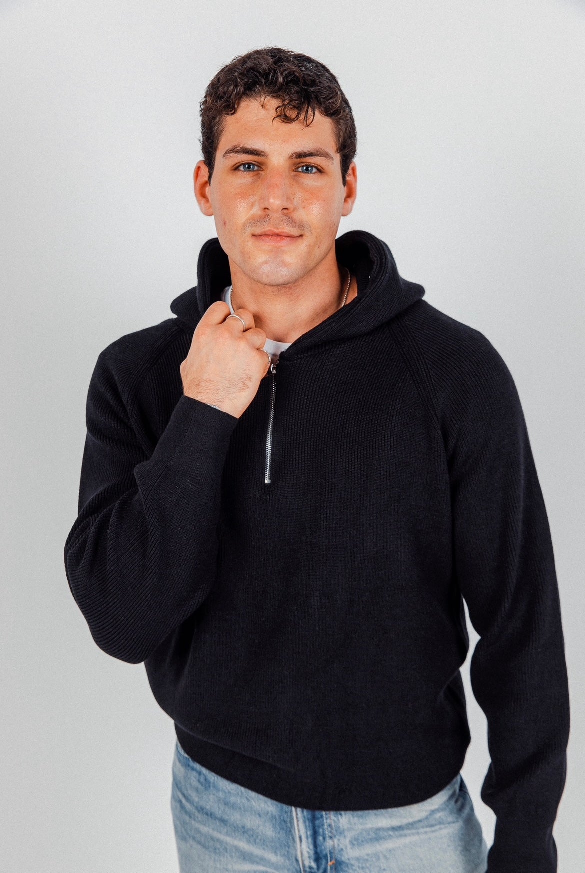 Black James Knitted Overhead